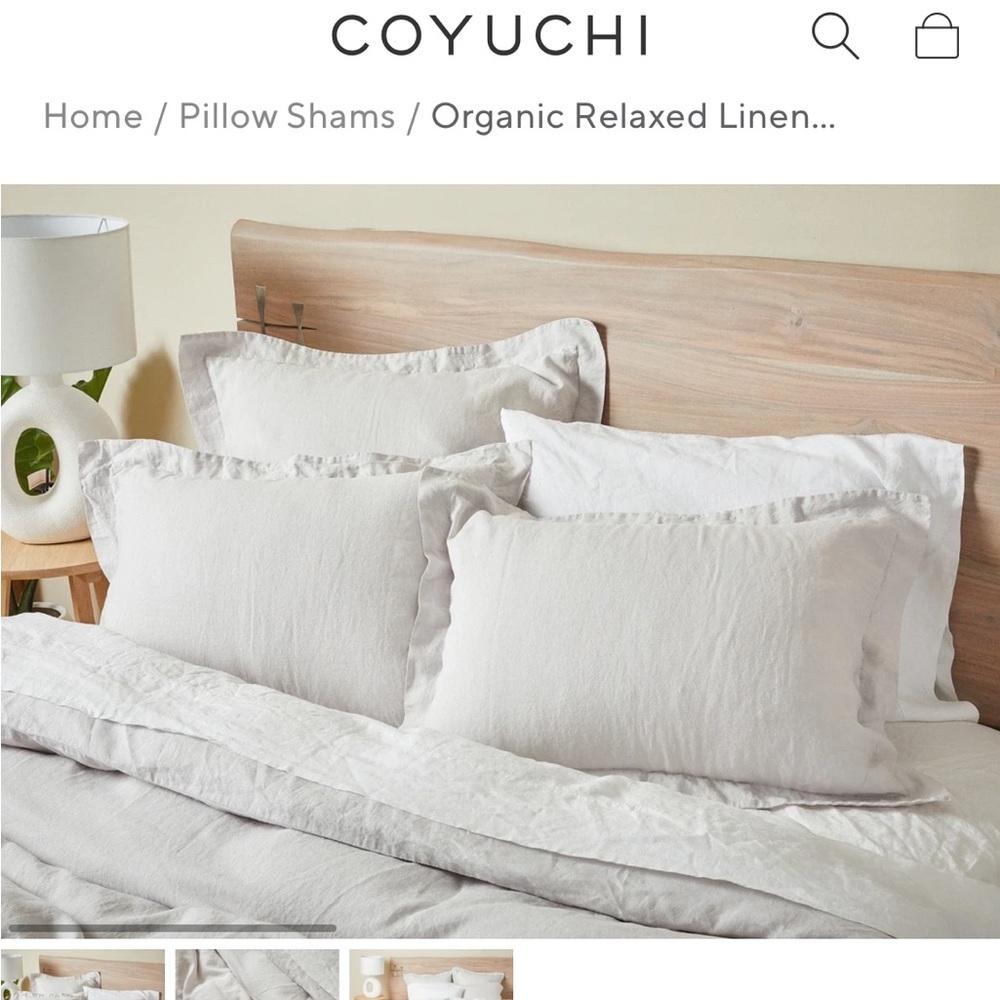 Coyuchi 100% Organic Linen
Made in Portugal pillowcase size 38” X 15” NEW
